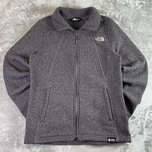The North Face Women’s Grey Crescent Full-zip Fleece Sweater Jacket Size M